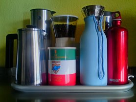 Kaffeepause am Morgen.