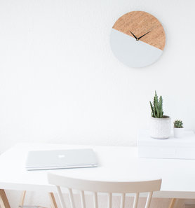 DIY | Kork Farbblock Wanduhr