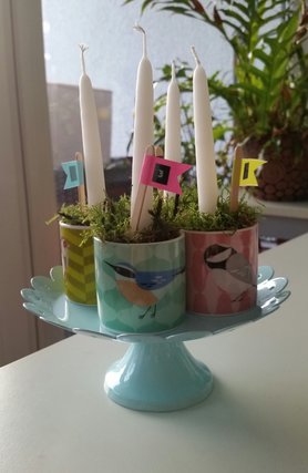 kleiner Adventskranz fürs Büro ☺️ 