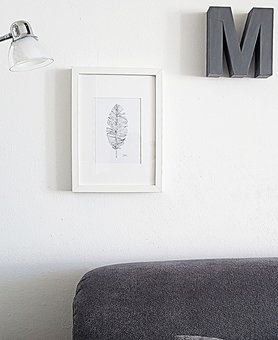 Jetzt hängt mein DIY-Bild hier