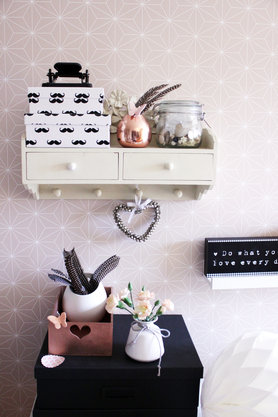 Arbeitszimmer in zarten Pastelltönen