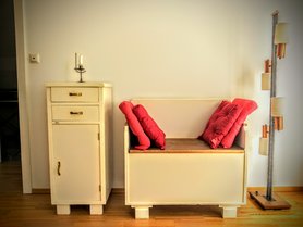 Alte Truhenbank und Kommode selbst restauriert