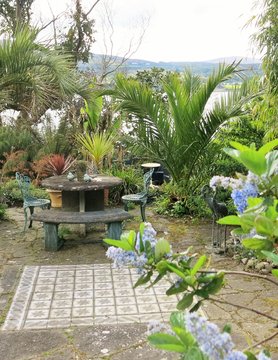 Der Patio in unserem Kilravock Garden...