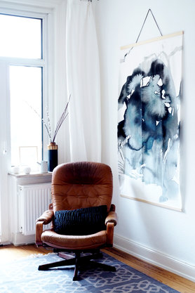 DIY - Aquarell Wall Hanging ganz einfach aus Ikea Stoff