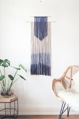 DIY Wallhanging mit Dip Dye Effekt einfach selber machen 
