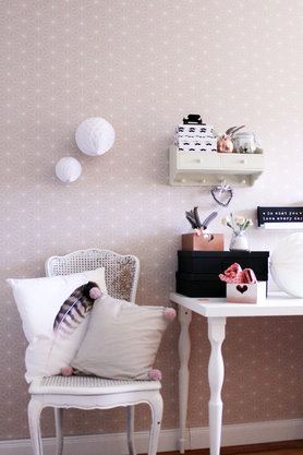 Arbeitszimmer in zarten Pastelltönen