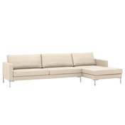 Fredriks Ecksofa Portobello Creme Echtleder 293x75x155 cm (BxHxT) Modern