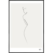One Line Nude Gerahmtes Poster