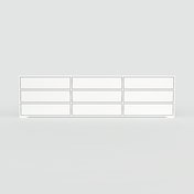 Lowboard Weiß - Designer-TV-Board: Schubladen in Weiß - Hochwertige Materialien - 226 x 62 x 34 cm, Komplett anpassbar