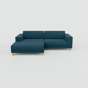 Ecksofa Ozeanblau - Flexible Designer-Polsterecke, L-Form: Beste Qualität, einzigartiges Design - 248 x 75 x 162 cm, konfigurierbar