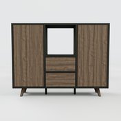 Sideboard Nussbaum - Sideboard: Schubladen in Nussbaum & Türen in Nussbaum - Hochwertige Materialien - 118 x 91 x 34 cm, konfigurierbar