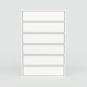 Kommode Weiß - Design-Lowboard: Schubladen in Weiß - Hochwertige Materialien - 77 x 117 x 47 cm, Selbst zusammenstellen