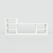 Regalsystem Weiß - Flexibles Regalsystem: Hochwertige Qualität, einzigartiges Design - 154 x 60 x 34 cm, Komplett anpassbar
