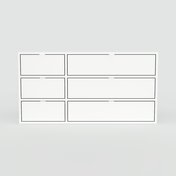 Sideboard Weiß - Designer-Sideboard: Schubladen in Weiß - Hochwertige Materialien - 115 x 60 x 34 cm, Individuell konfigurierbar
