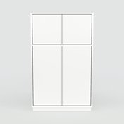 Highboard Weiß - Elegantes Highboard: Türen in Weiß - Hochwertige Materialien - 77 x 123 x 34 cm, Selbst designen