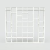Bücherregal Weiß - Modernes Regal für Bücher: Hochwertige Qualität, einzigartiges Design - 272 x 252 x 34 cm, Individuell konfigurierbar