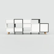 Sideboard Weiß - Sideboard: Schubladen in Weiß & Türen in Weiß - Hochwertige Materialien - 195 x 72 x 34 cm, konfigurierbar