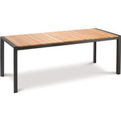 Best Freizeitmöbel Tisch Paros 210x90cm anthrazit/Teakholz