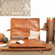 Alte Turmatten aus Rindsleder von Goldstein Alte Turmatten aus Rindsleder